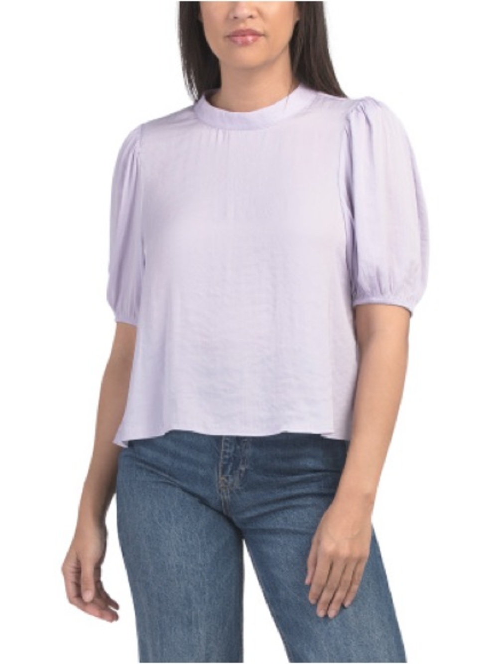 77 Park Orchid Petal Puff-Sleeve Blouse